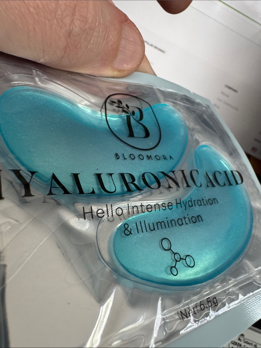Hyaluronic Eye Masks — Blue Hydrating Gel Patches - Picture 5 of 5